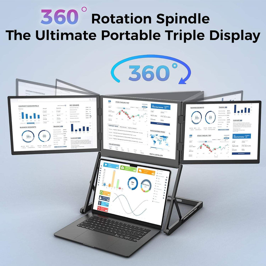 LastCreate Triple Screen Monitor 14'' Quad Screen Extender